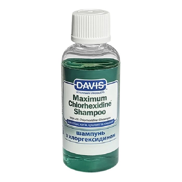 Davis Maximum Chlorhexidine Shampoo Шампунь для собак і котів з бактеріальними захворюваннями шкіри та шерсті