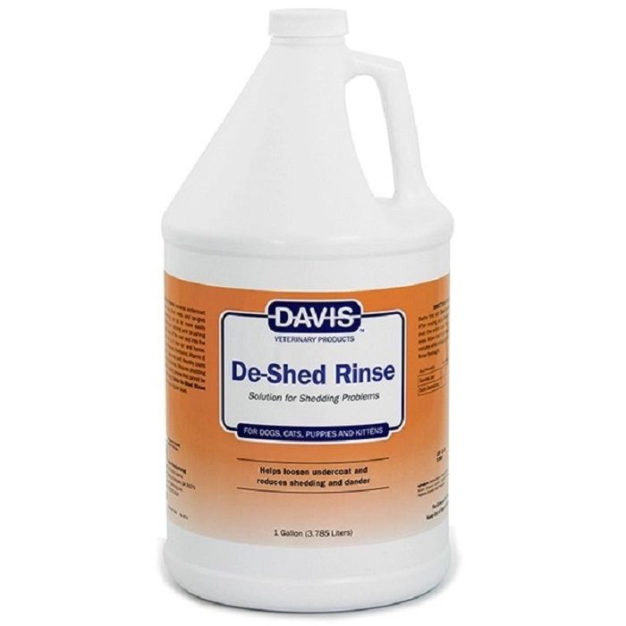 Davis De-Shed Rinse Ополіскувач для полегшення линяння у собак та котів, концентрат