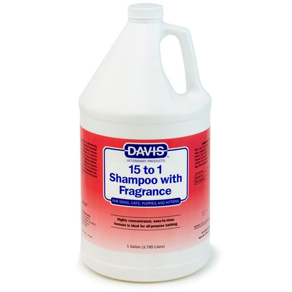 Davis 15 to 1 With Fragrance ДЕВІС 15:1 шампунь з ароматом для собак і котів, концентрат