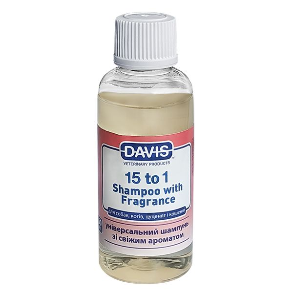 Davis 15 to 1 With Fragrance ДЕВІС 15:1 шампунь з ароматом для собак і котів, концентрат