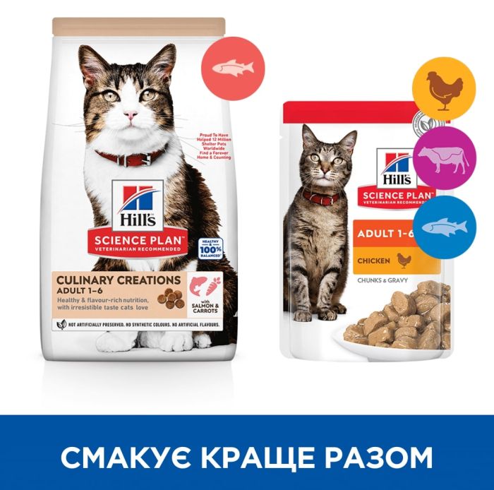 Hill's Science Plan Feline Adult Culinary Creations, з лососем та морквою