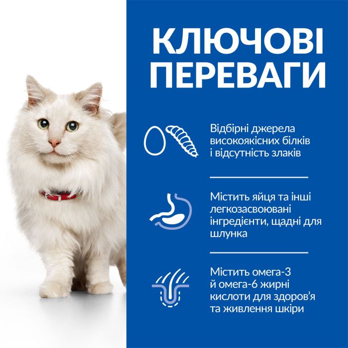Hill's Science Plan Feline Adult Hypoallergenic, з яєчним білком і протеїном комах