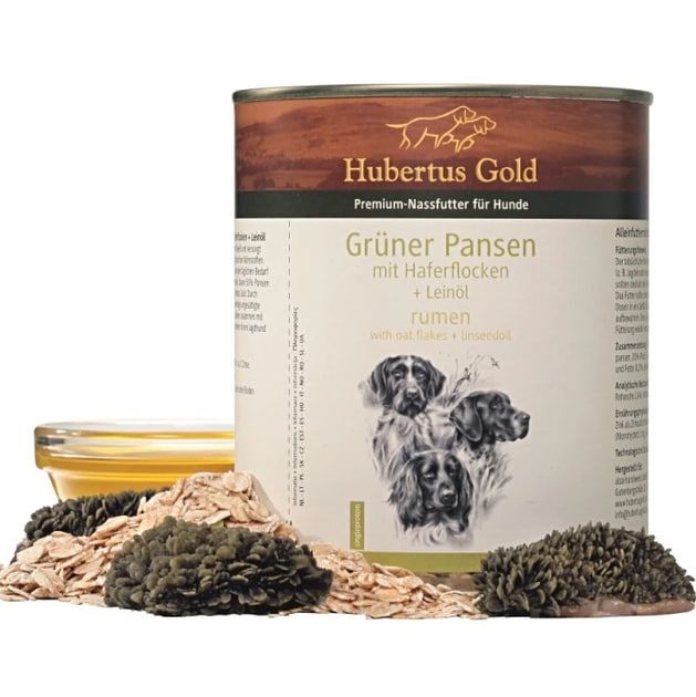 Hubertus Gold Grüner Pansen mit Haferflocken Рубець з пластівцями з лляною олією