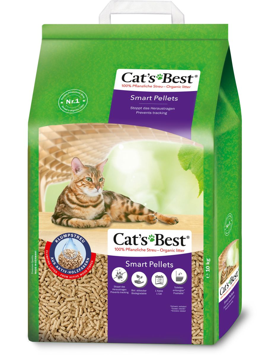 Cat's Best Nature Gold (Smart Pellets) Дерев'яний грудкуючий наповнювач для котячого туалету