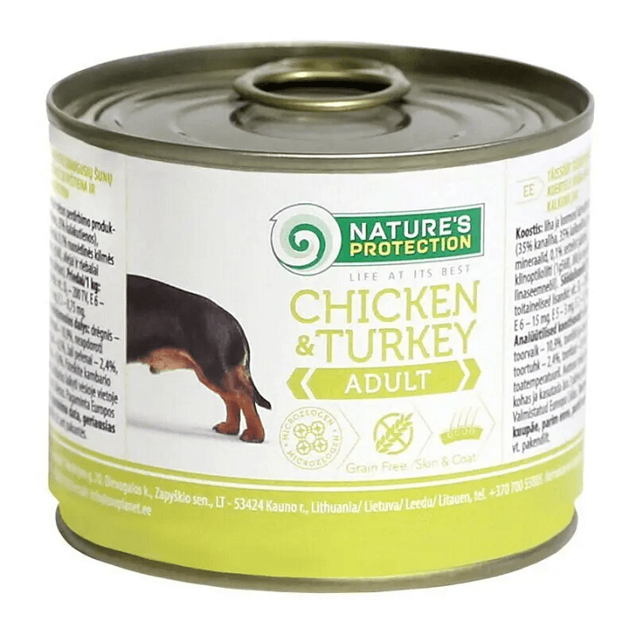 Natures Protection Dog Adult Chicken Turkey, курка з індичкою