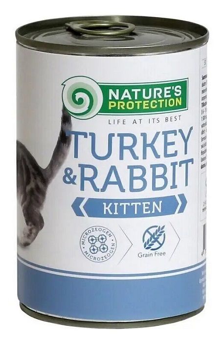 Natures Protection Cat Kitten Turkey Rabbit Pate, Індичка з кроликом