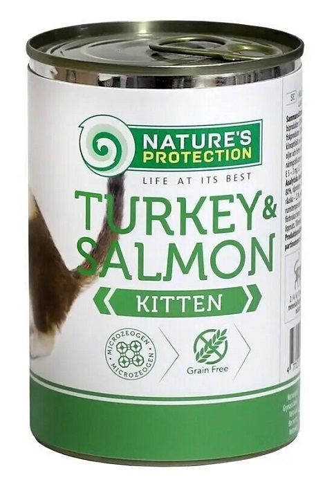 Natures Protection Cat Kitten Turkey Salmon Pate, Індичка з лососем