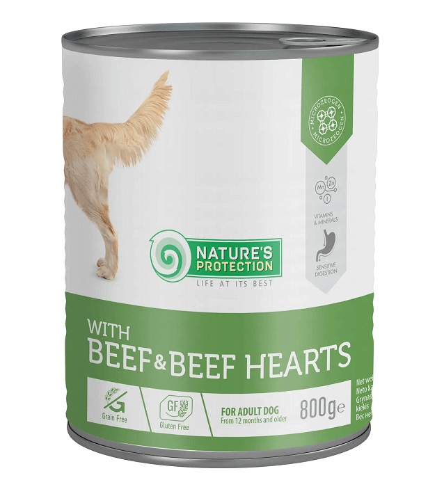 Natures Protection Dog Adult Beef & Beef Hearts