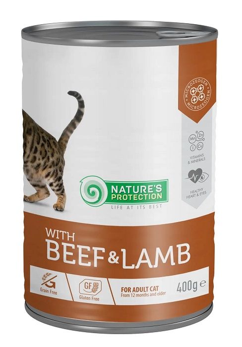 Natures Protection Cat Adult Beef Lamb Pate, яловичина з ягням