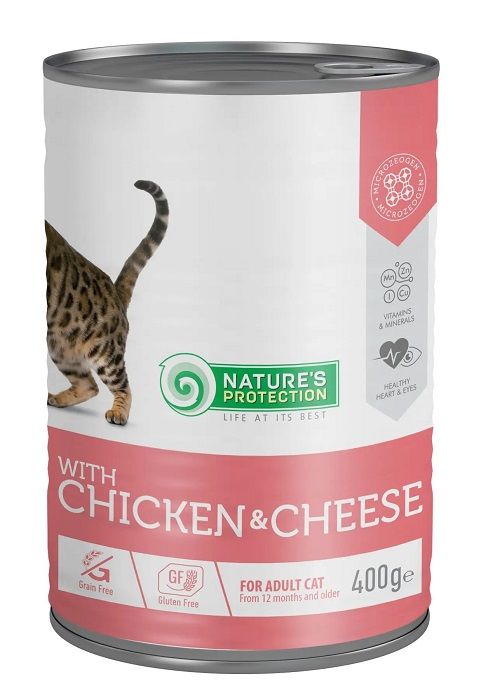 Natures Protection Cat Adult Сhicken Сheese Pate, курка з сиром