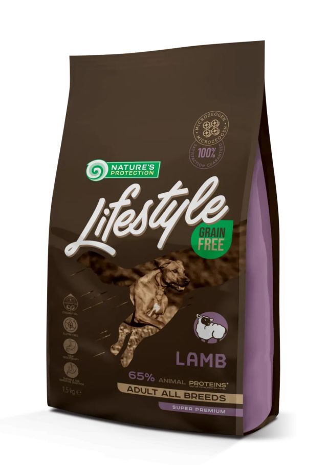 Nature's Protection Lifestyle Grain Free Lamb Adult All Breeds, беззерновий ягням