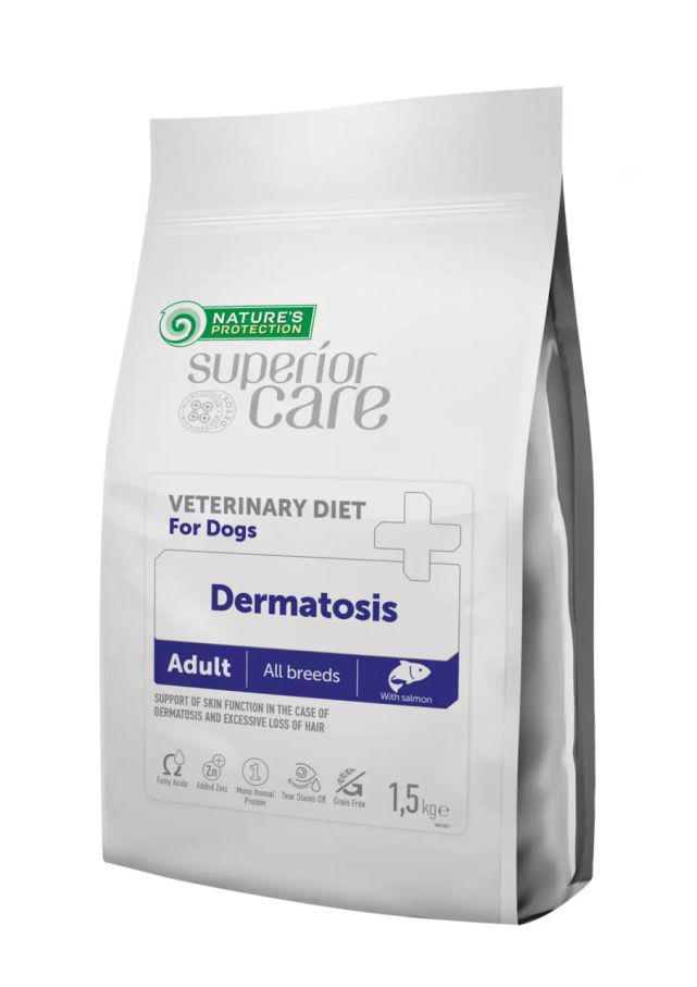 Nature's Protection Superior Care Veterinary Diet Dermatosis Salmon Adult All Breed Dogs, з лососем