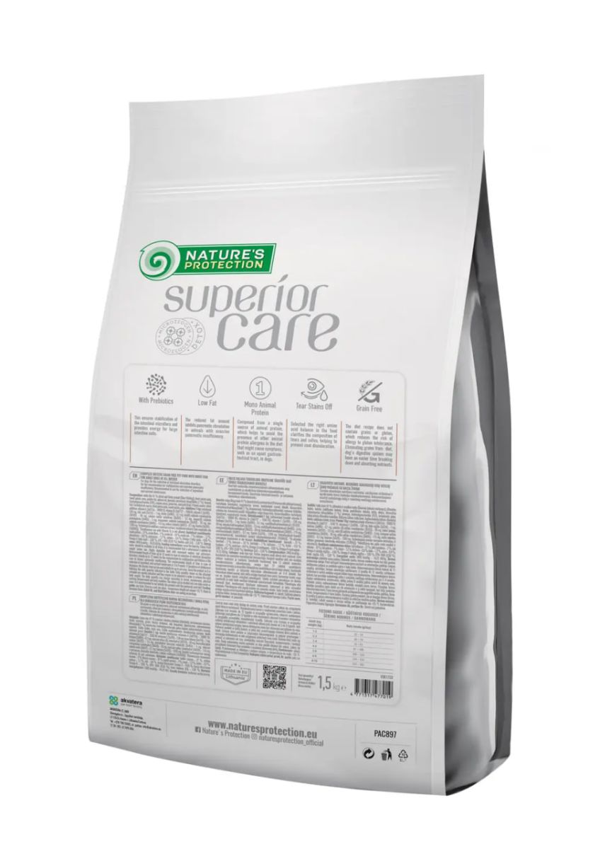 Nature's Protection Superior Care Veterinary Diet Gastrointestinal White Fish Adult All Breed Dogs, з білою рибою