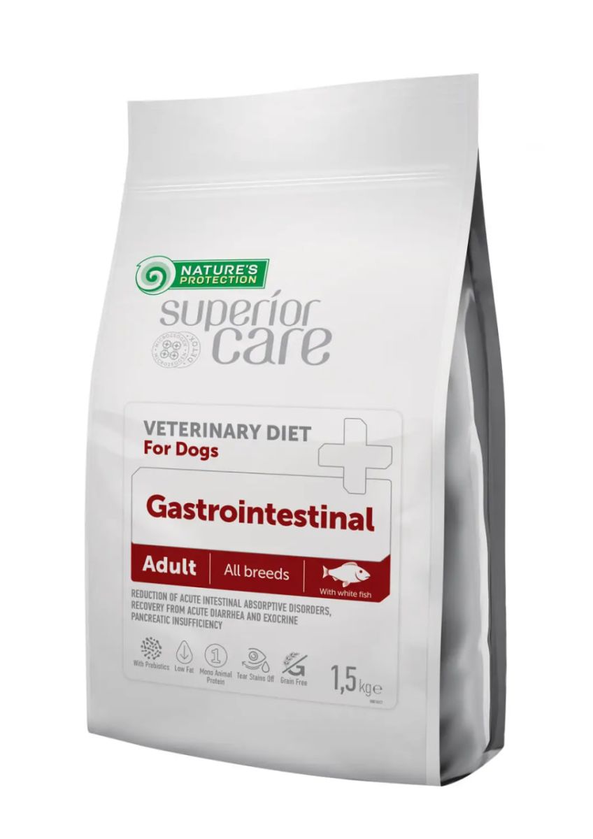 Nature's Protection Superior Care Veterinary Diet Gastrointestinal White Fish Adult All Breed Dogs, з білою рибою