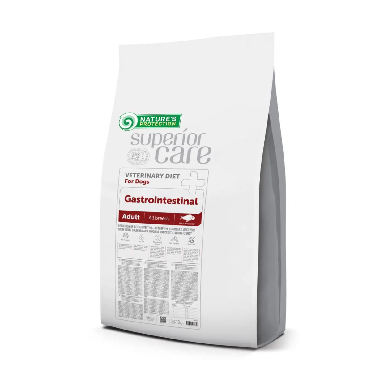 Nature's Protection Superior Care Veterinary Diet Gastrointestinal White Fish Adult All Breed Dogs, з білою рибою