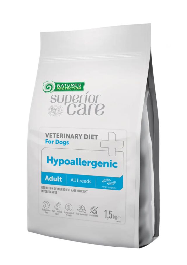 Nature's Protection Superior Care Veterinary Diet Hypoallergenic Insect Adult All Breed Dogs, з білком комах