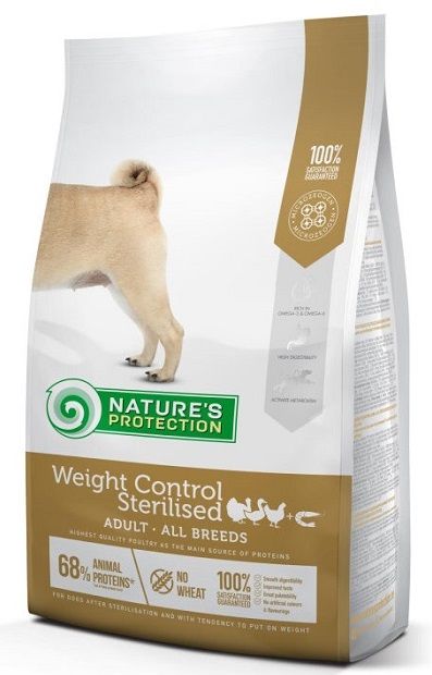 Natures Protection Dog Adult Sterilized Weight Control All Breeds, з м`ясом птиці