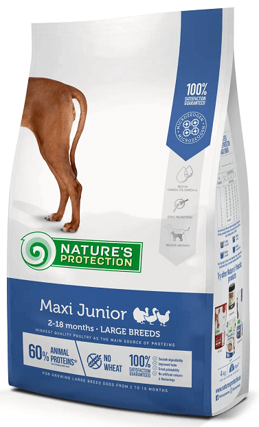 Natures Protection Dog Junior Maxi Large Breeds, з м'ясом птиці