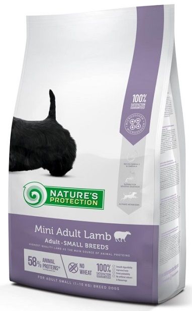 Natures Protection Dog Adult Mini Small Breeds Lamb, з ягням