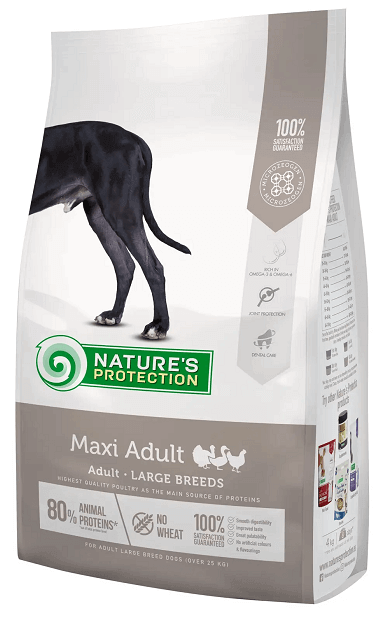 Natures Protection Dog Adult Maxi Large Breeds, з м'ясом птиці
