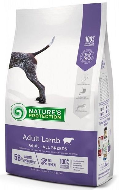 Natures Protection Dog Adult All Breeds Lamb, з ягням
