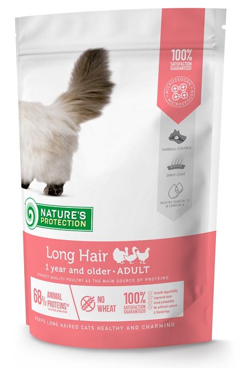 Natures Protection Cat Adult Long hair, з м`ясом птиці