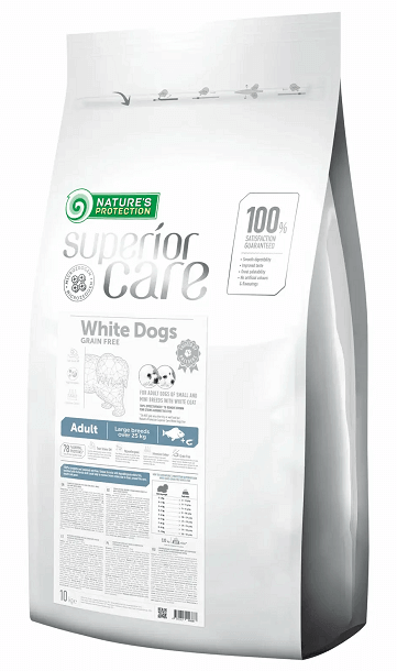 Natures Protection Dog Adult Superior Care Grain Free White Dogs White Fish Large Breeds з білою рибою