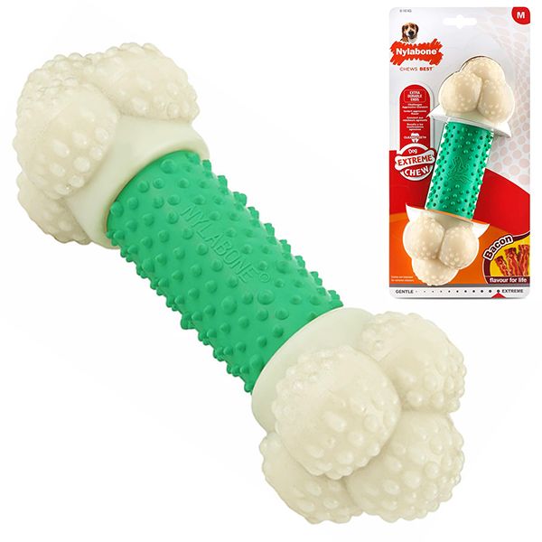Nylabone Extreme Chew Double Action, смак бекону