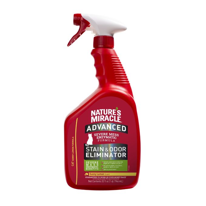 8in1 Natures Miracle ADV Cat Stain and Odor Elimin Spray Lemon для усунення плям та запахів від котів з посил. формулою