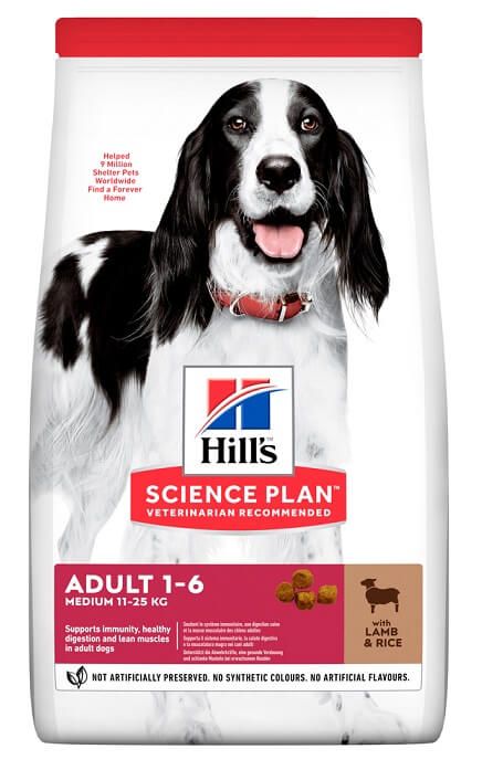 Hill's Science Plan Dog Adult Medium Lamb Rice, з ягням