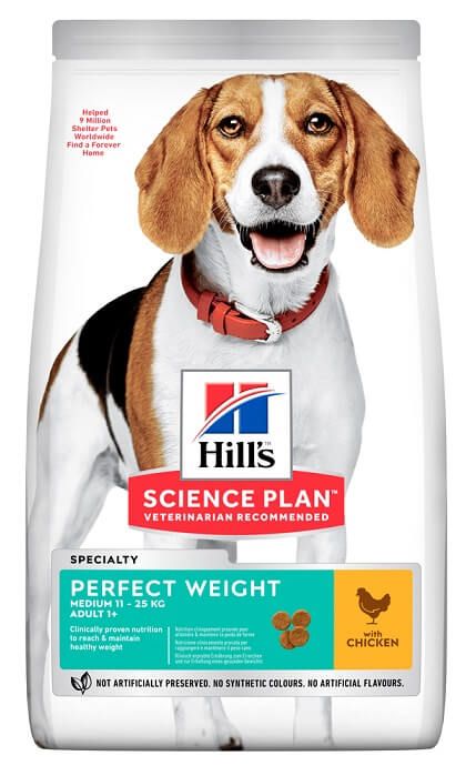 Hills Dog Adult Science Plan Perfect Weight Medium, з куркою