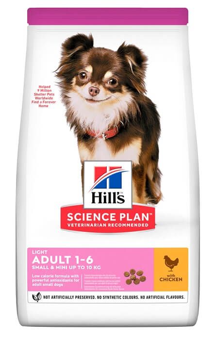 Hills Dog Adult Science Plan Light Small Mini Chiken, з куркою