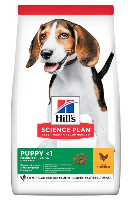 Hill's Science Plan Dog Puppy Medium Chicken, з куркою