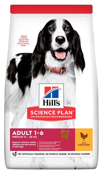 Hills Dog Adult Science Plan Medium Chicken, з куркою