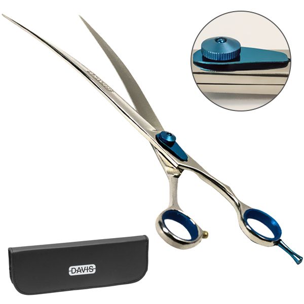 Davis Extreme Edge BLUE Curved вигнуті ножиці для стрижки собак