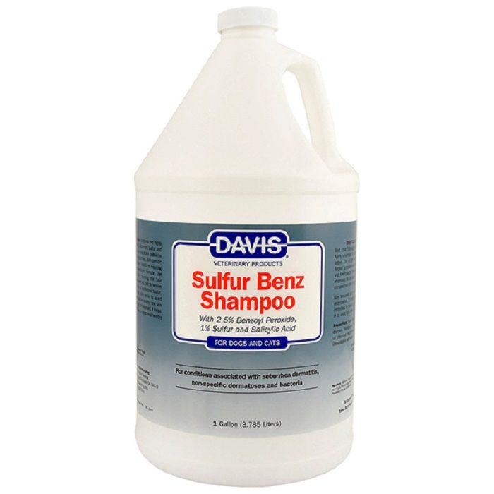 Davis Sulfur Benz Shampoo Шампунь для собак і котів із захворюваннями шкіри