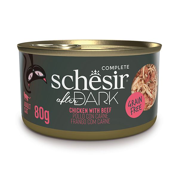 Schesir After Dark Chicken With Beef, курка з яловичиною в бульйоні