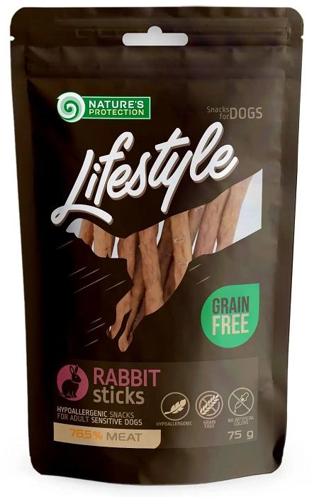 Natures Protection Lifestyle Dog Snack Sticks Rabbit, стіки з кролика