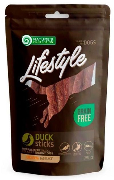 Natures Protection Lifestyle Dog Snack Sticks Duck, смужки з качки