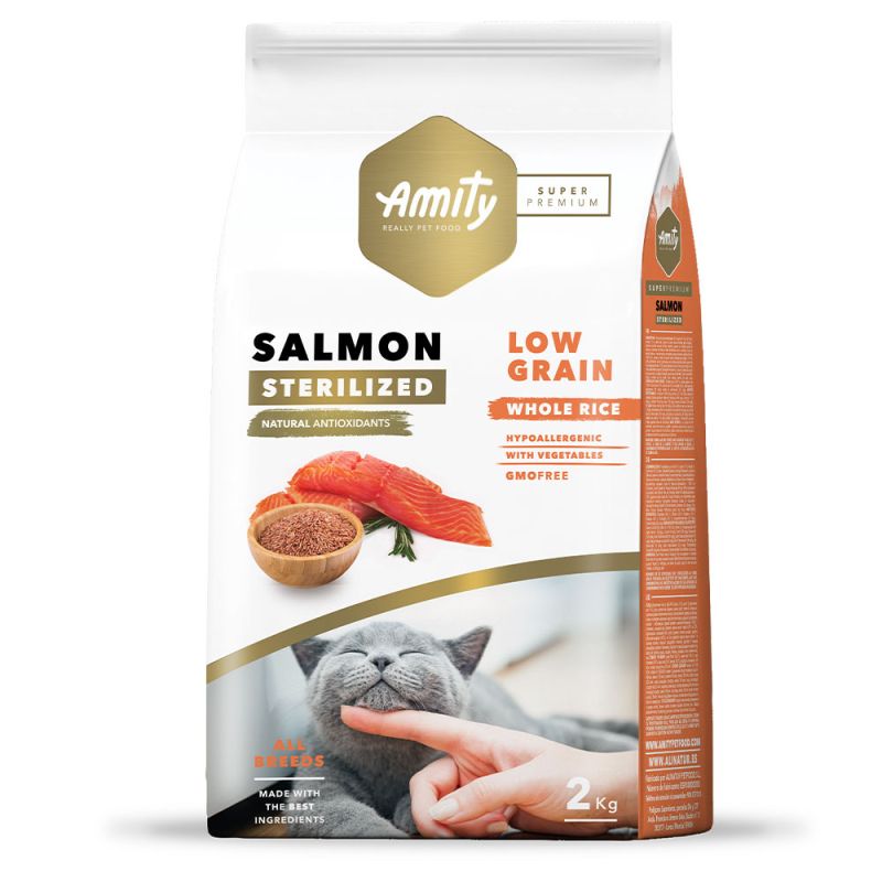 Amity Super Premium Cats Sterelized Salmon з лососем
