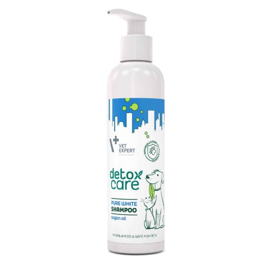 Vet Expert Detox Care Pure White Шампунь для котів і собак з білою або світлою шерстю